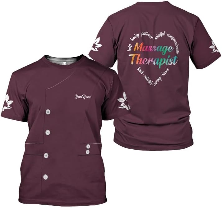 Personalized Massage Therapist Women's T-Shirt - Spa Uniform, Gift