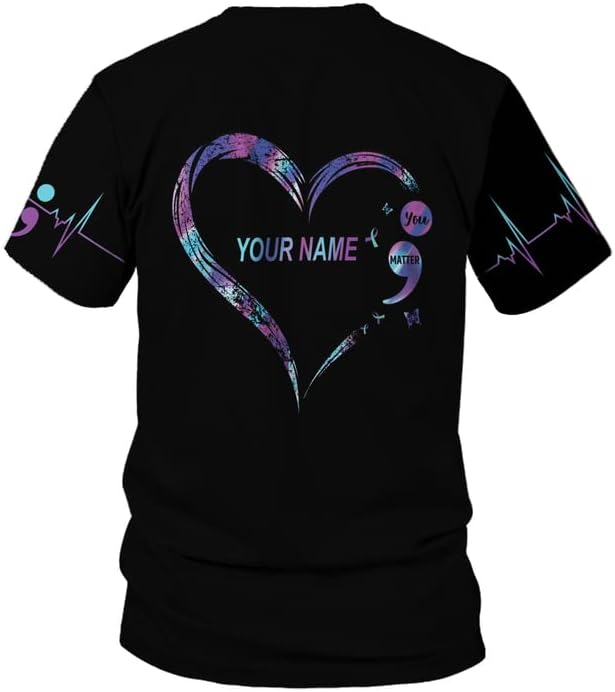 Vybonz Personalized Suicide Awareness Shirt, Suicide Prevention Awareness, Mental Health Awareness, Mental Health Clothing