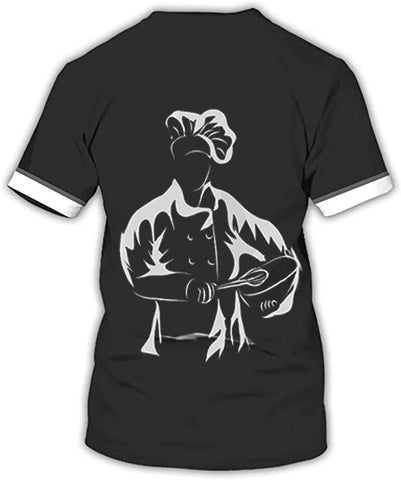 Personalized Chef Shirt Master Chef 3D Shirts Chef Gifts Custom Name Chefs Shirt for Men and Women, Tshirt Chef Utility Shirt