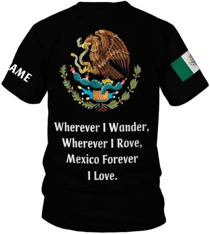 Personalized Eagle Mexico Tshirt, Shirt De Mexico Flag, Gifts for Men Mexico, Mexican T-Shirts for Men Women S_5XL