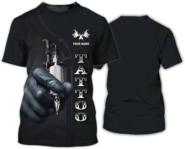 Personalized 3D Classic Tattoo Uniform Tshirt, Gift for Tattoo Men Shirts