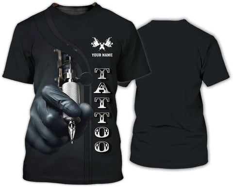 Personalized 3D Classic Tattoo Uniform Tshirt, Gift for Tattoo Men Shirts