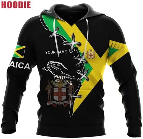 AOVL Personalized Jamaica Shirts Jamaican Pride T-Shirt Jamaica Flag Lion Tshirt Jamaicana Shirts Jamaica Shirt for Men Women