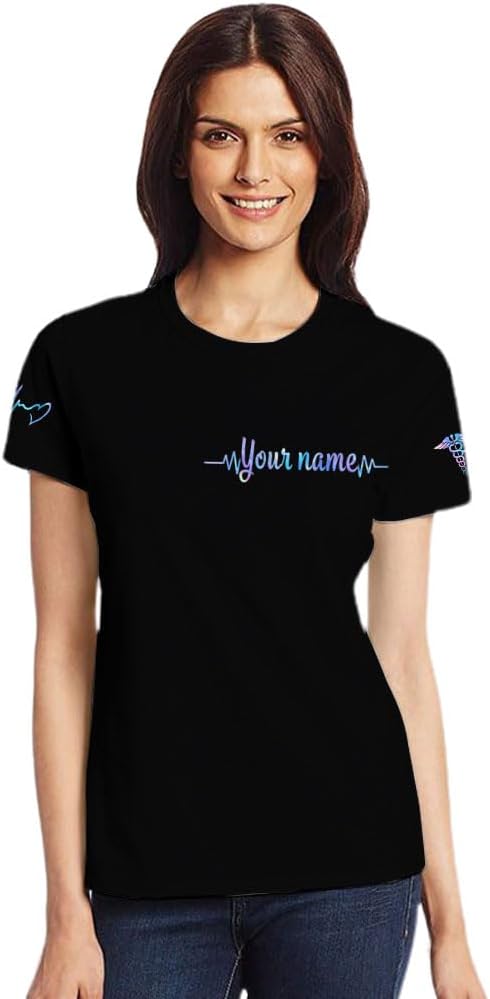 Custom Er Nurse Shirts for Women Future Nurse Shirt 3D Nursing Shirts for Nurses Emergency Nurse Shirt CNA Shirts CNA Shirt