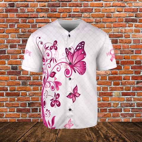 Personalized Name Number Breast Cancer Baseball Jersey, Breast Cancer Survivor Pride shirt for women men