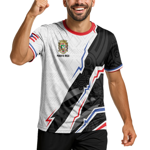 Custom Name Number Puerto Rico Soccer Jersey for Men, Football Uniforms for Team, Soccer Jersey Gift for Him