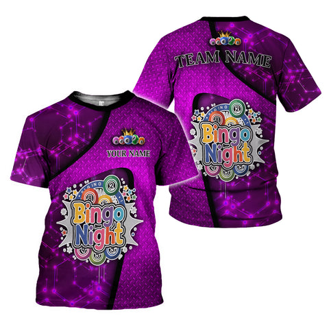 Personalized Name Team Name BINGO 3D Shirt, Custom Bingo game Shirts for Team, Men Women unisex T shirt