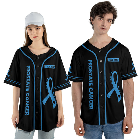 Customized Name Prostate Cancer Jersey, My God is bigger than Prostate Cancer Baseball Jersey