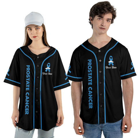Personalized Name Prostate Cancer Jersey, Faith Hope Love Prostate Cancer Baseball Jersey for women men