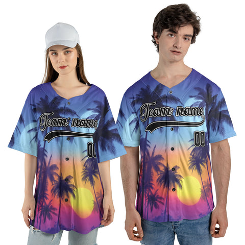 Custom Baseball Jersey Sports shirt for Men Women Youth, Personalized Name Summer Beach Jersey