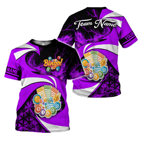Custom Team Name and Name BINGO 3D Shirt for Men Women, Custom Bingo game Shirts for Team