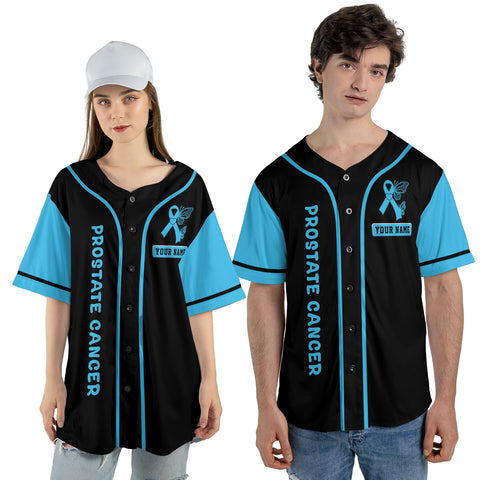 Personalized Name Prostate Cancer Jersey, Prostate Cancer Awareness Baseball Jersey for women men