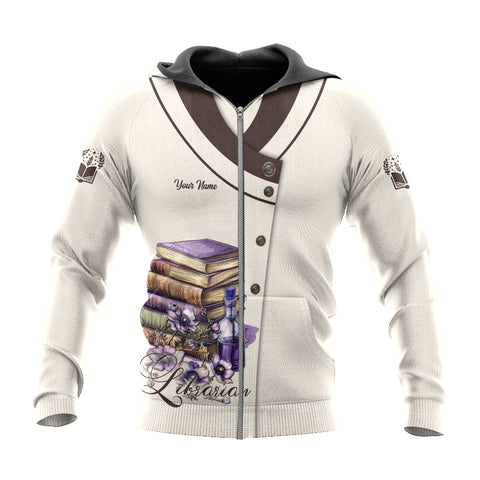 Custom Name Librarian 3D T Shirt, sweatshirt hoodie Librarian unisex 3D shirt for women men