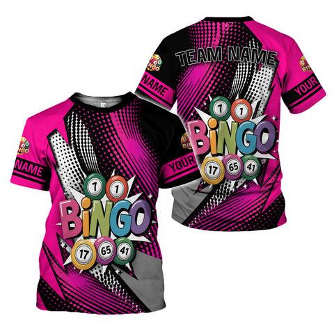 Personalized 3D BINGO Shirt with Name, Custom Bingo game Shirts for Team, Men Women unisex 3D shirt