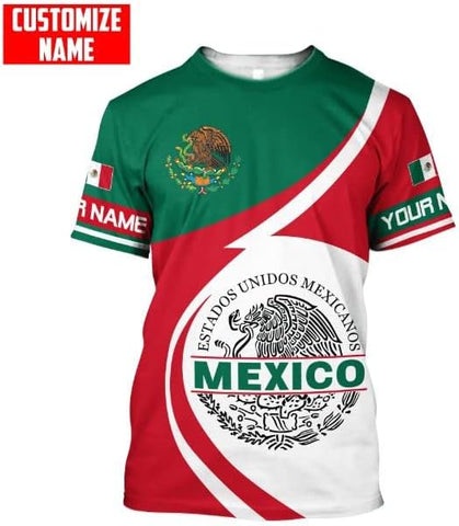 Paniprints Personalized Name Mexican Shirts for Men, Customized Mexico Shirts for Men, Mexico Shirts for Women Mexico Shirt