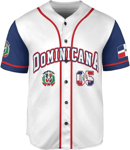 Custom Dominican Jersey for Men Dominican Baseball Jersey Dominican Baseball Jersey Dominicana Shirt Dominican Flag Jersey