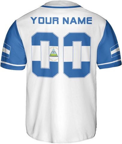 Podagree Personalized Nicaragua Baseball Jersey Shirt Name Nicaraguan Baseball Jersey for Men & Women Nicaraguan Camisas
