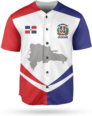 Personalized Dominican Republic Baseball Jersey Shirt,Team Name Republic Dominicana Baseball Jersey for Men and Women