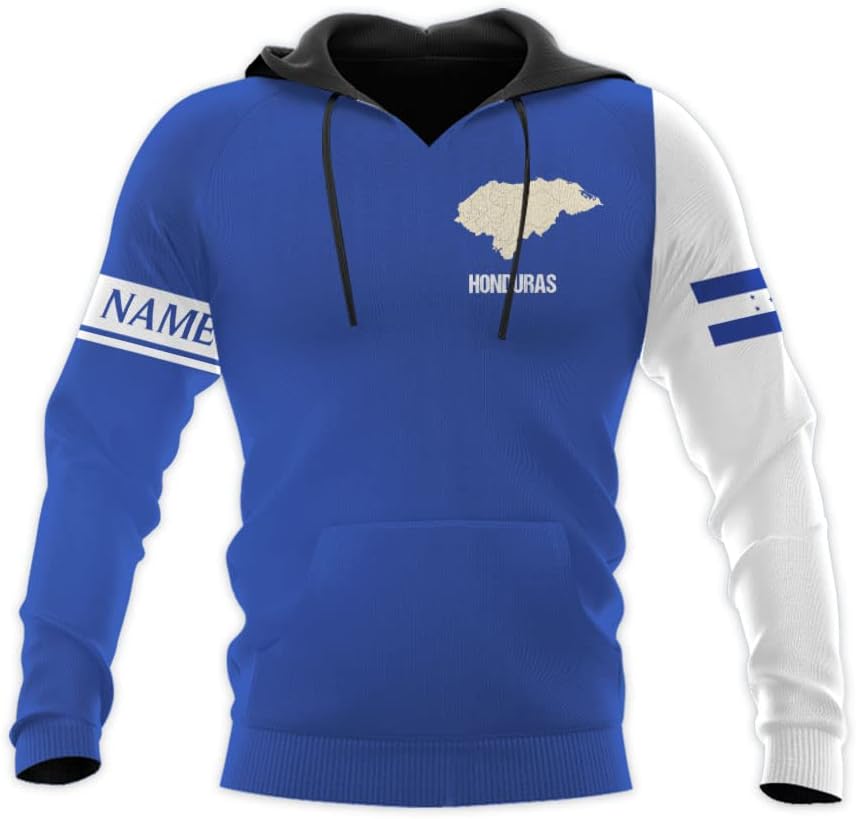 HomeDesign Personalized Honduras Hoodie Camisa Honduras Hoodies Honduras Sweaters Shirts Men & Women Honduran Pride Shirt