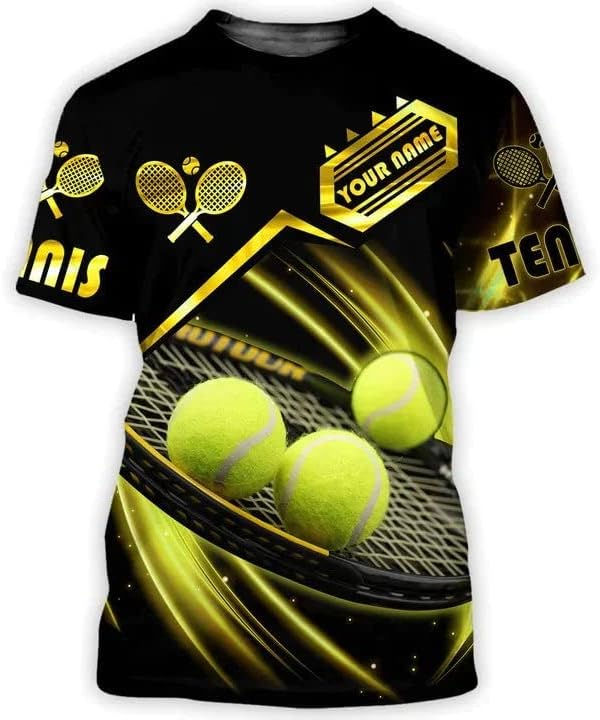 Personalized 3D Printed Tennis Shirt, Men's & Women's - Player Gift Tee - Uniform