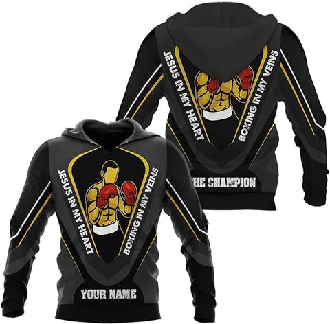 MAPrints Personalized Boxing 3D Hoodies, Gift Boxer T-Shirt, Boxing Hoodies, Sweatshirt, Shirt For Boxing Lovers, Boxing Gift