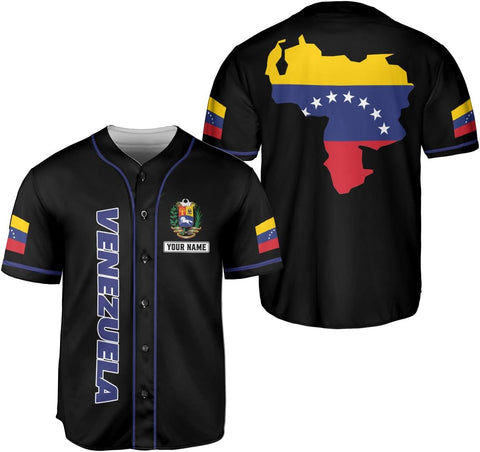 Personalized Name Venezuela Baseball Jersey Shirt, Venezuela Jersey for Men and Women Baseball Jersey Shirt Unisex S-5XL