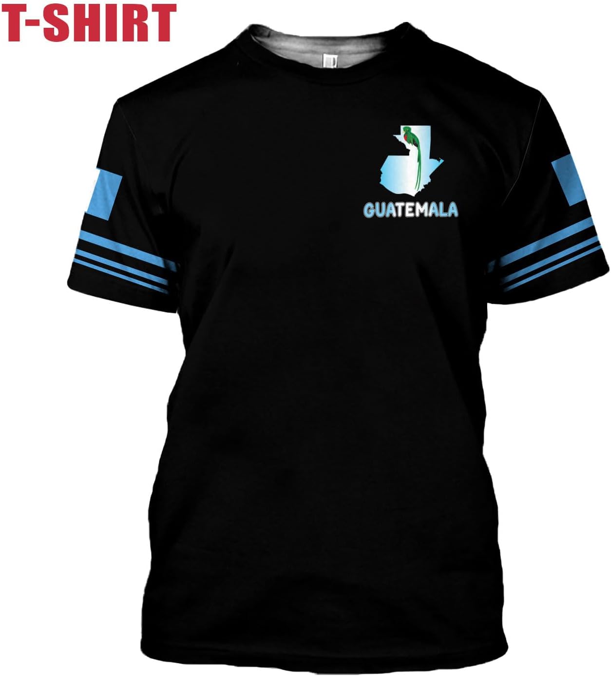 Mostprints Personalized Guatemala Shirt 3D Guatemala Camisas Guatemala Flag Shirts, Guatemalan Pride T-Shirt for Men Women