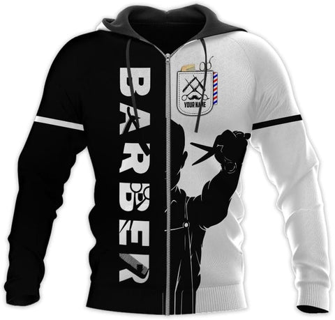 Vybonz Personalized Barber Gift for Barber 3D All Over Printed Shirts Gift for Men & Women Hair Stylist Shirt Gift Barbershop