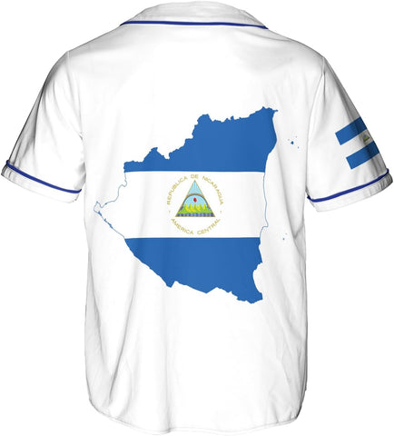 Personalized Nicaragua Baseball Jersey, Custom Nicaragua Baseball Jersey for Men & Women, Nicaraguan Camisas Shirt