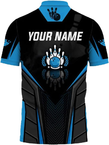 Custom 3D Bowling Polo Shirts for Men and Women Personalized Team Name Gift Unisex Customized Bowling Short Sleeve Polo Shirt