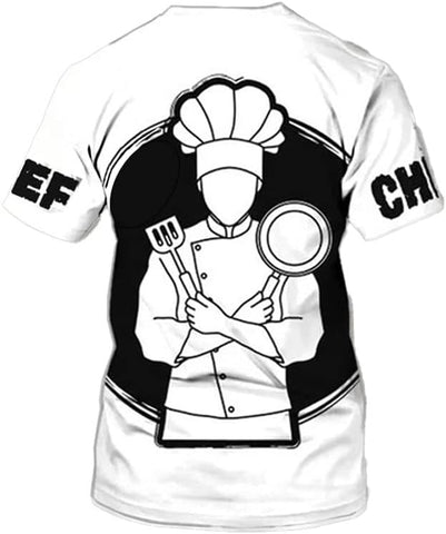 Personalized Chef Shirt Master Chef 3D Shirts Chef Gifts Custom Name Chefs Shirt for Men and Women, TShirt Chef Utility Shirt