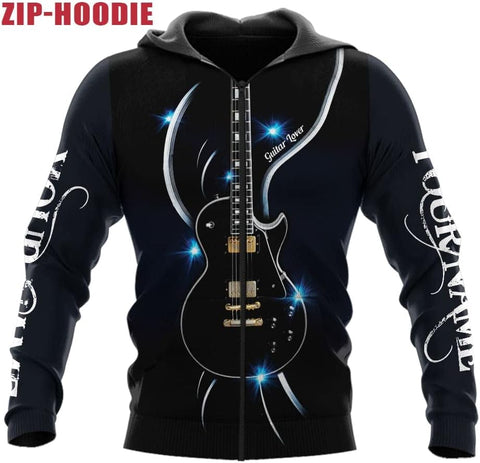 Personalized Name Guitar Shirt 3D, Customized Guitar Shirts for Men, Unisex Guitar Shirts Music Music Lover, Guitar Lover