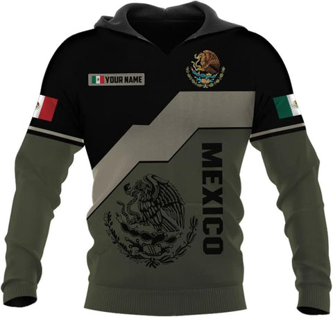 Personalized Name Aztec Army US Camo Mexican Mexico Hoodie, Hoodies Mexico Flag for Men Sudadera De Mexico Hombre Unisex Hoodie, T Shirt, Zip Up Hoodie, Sweatshirt For Men Women HD969