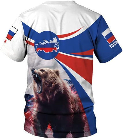 AOVL Personalized Russia Flag & Coat of Arms Pride Shirts