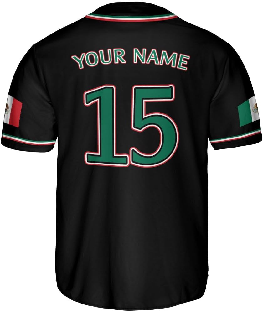 Mostprints Personalized Mexico Baseball Jerseys Mexican Eagle & Flag Shirt for Teams, Mexico Shirts for Men & Women Size S-5XL1