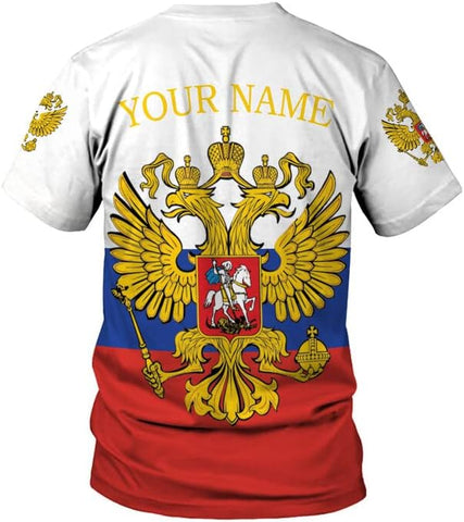 AOVL Personalized Russia Flag & Coat of Arms Pride Shirts