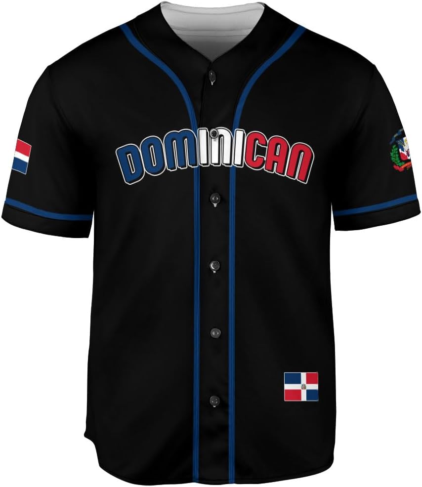 Personalized Dominican Republic Baseball Jersey Shirt,Team Name Republic Dominicana Baseball Jersey for Men and Women