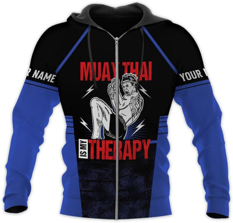 MAPrints Personalized Name Boxing Hoodies, Muay Thai Pride Sweatshirt