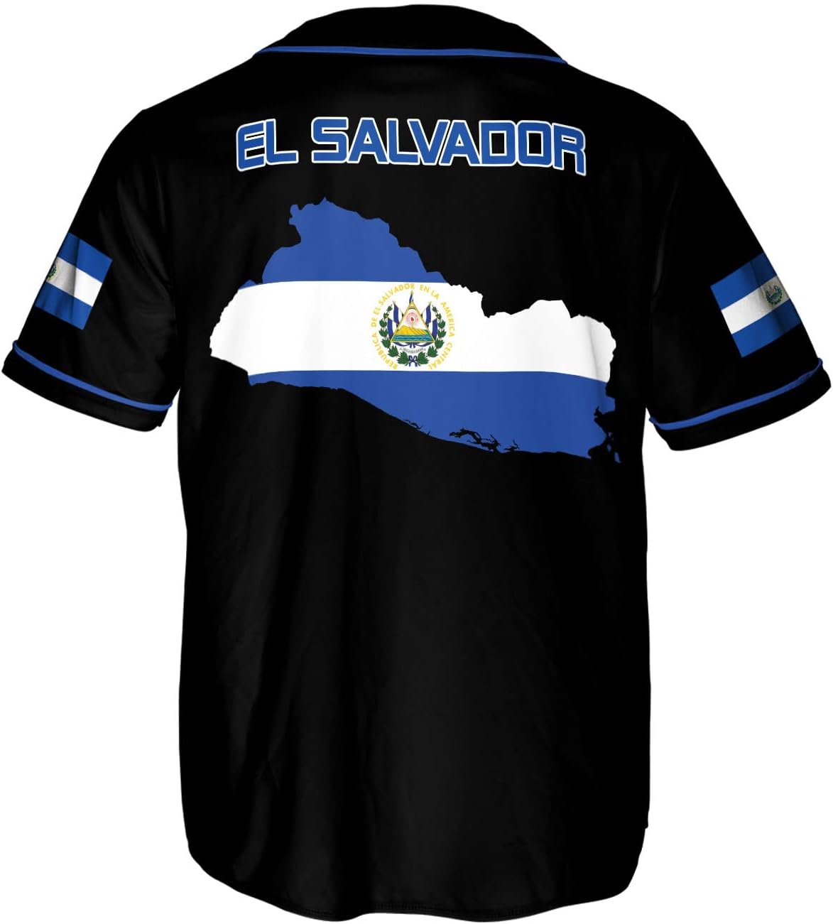 Leeprints Personalized Name El Salvador Baseball Jersey Shirt El Salvador Flag Shirt Salvadorans Pride El Salvadore��a