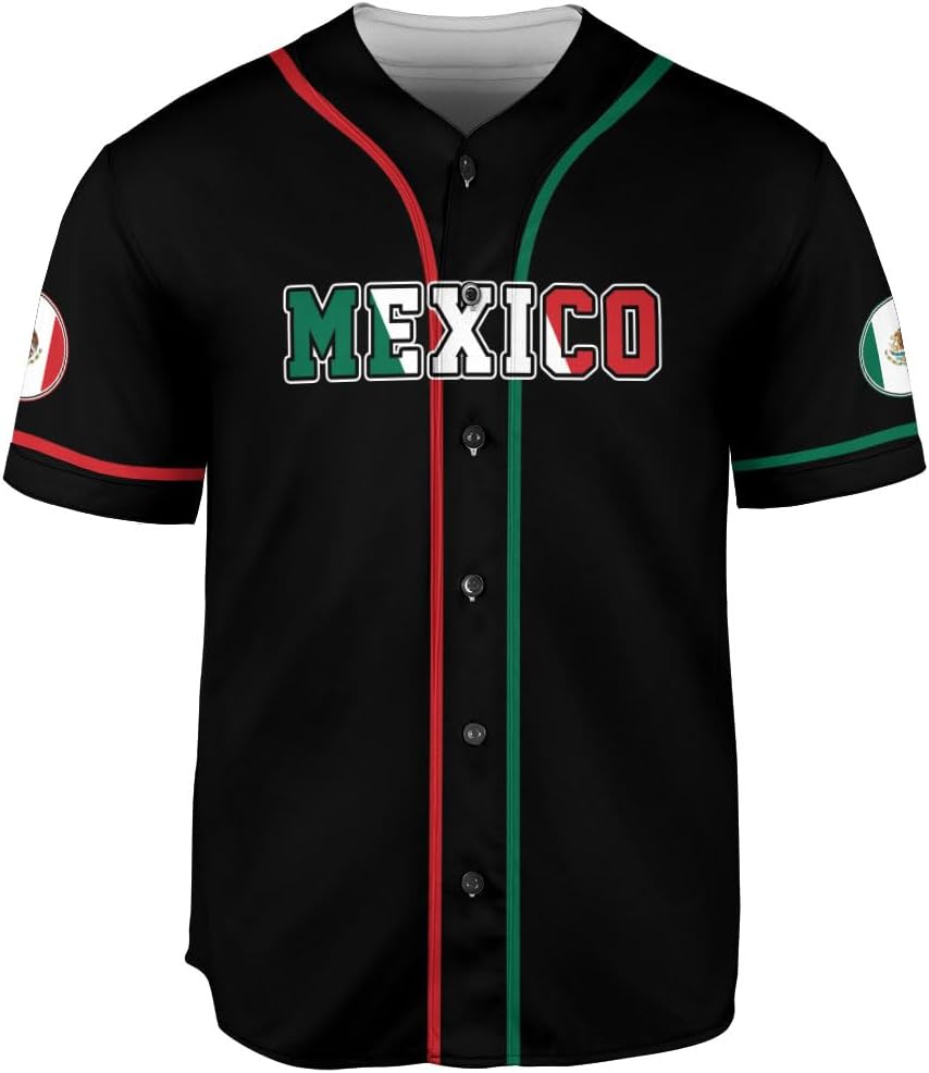 Mostprints Custom Mexico Baseball Jerseys Mexican Eagle & Flag Shirt for Teams, Mexico Shirts for Men & Women Size S-5XL