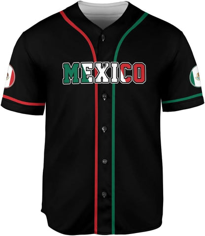 Mostefy Personalized Mexico Baseball Jerseys Mexican Eagle & Flag Shirt for Teams, Mexico Shirts for Men & Women Size S-5XL1
