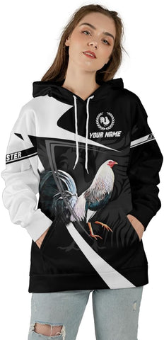 Mostefy Personalized Name Rooster Hoodie 3D, Gallos De Pelea, Chicken Sweatshirt, Chicken Hoodie for Men and Women S-5XL
