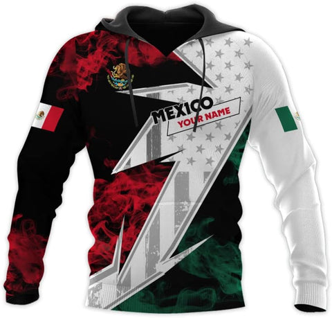 Personalized Name Mexican Hoodie 3D, Customized Mexican Hoodies for Men, Unisex Mexico Hoodie, Mexico Hoodies for Men 2