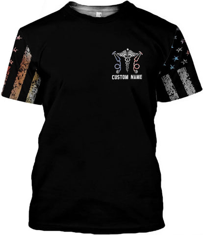 MoonArt Personalized Name Nurse Shirt Nurse Gifts Nurse Graduation Gift Funny Nurse T-Shirt Gift, Nursing Emergency Shirts