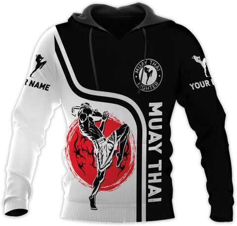 MAPrints Personalized Name Boxing Hoodies, Muay Thai Pride Sweatshirt