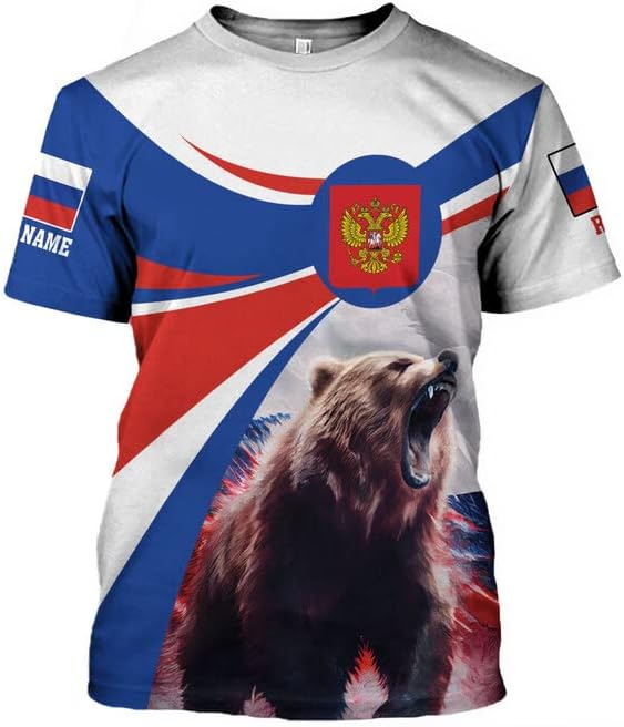 AOVL Personalized Russia Flag & Coat of Arms Pride Shirts