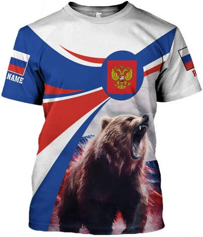 AOVL Personalized Russia Flag & Coat of Arms Pride Shirts