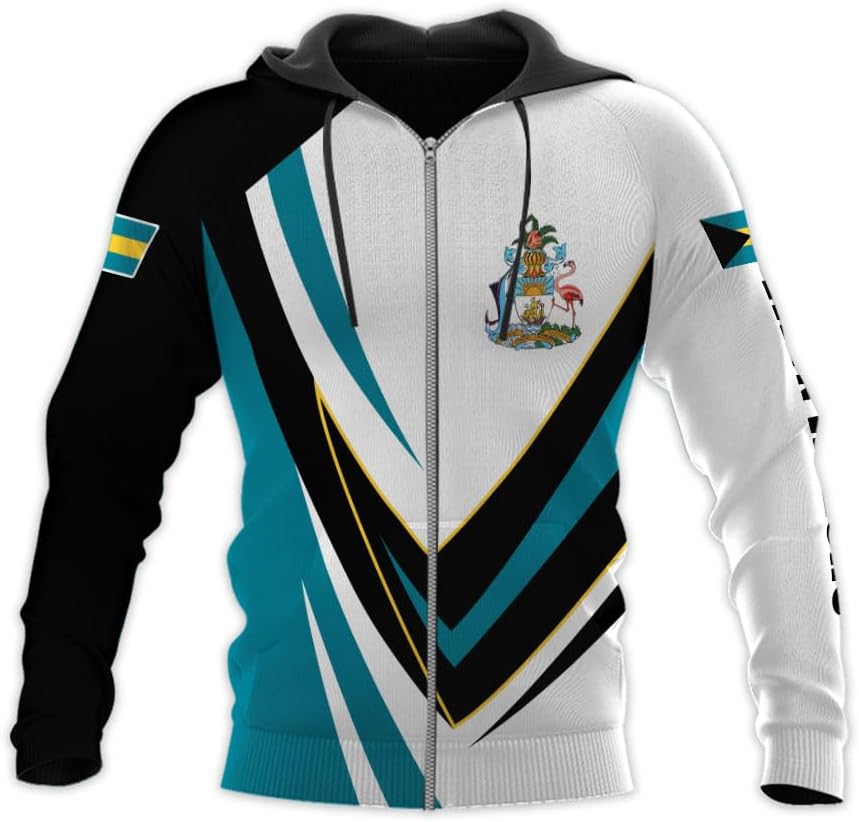 Personalized Bahamas Shirt 3D Custom Bahamas Flag Shirt for Men and Women Bahamas Pride Shirt