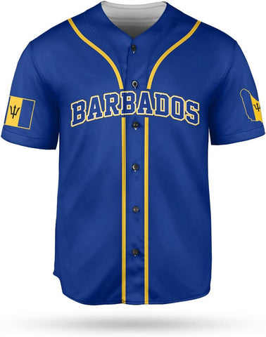 Podagree Personalized Barbados Baseball Jersey Shirt, Bajan Flag Jersey, Barbados Jersey for Men and Women Jersey Bajan