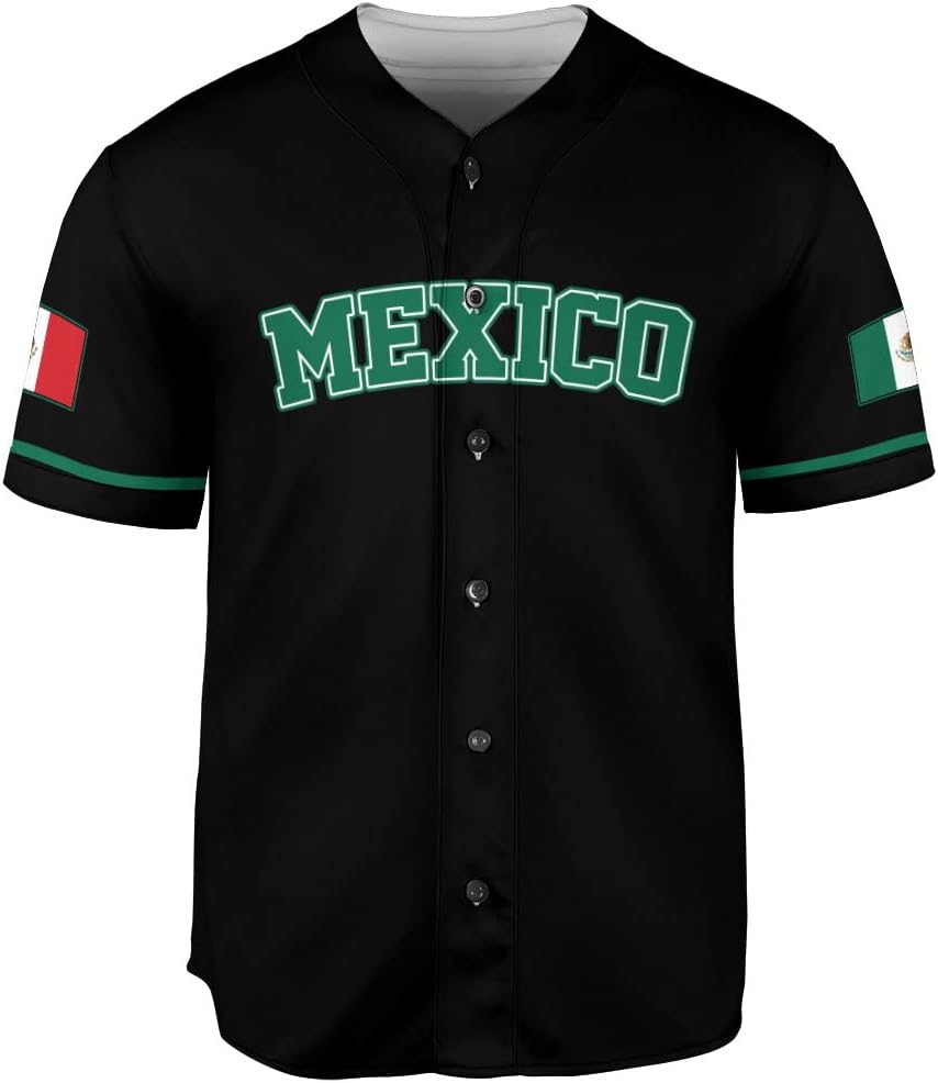 Personalized Mexico Mexican Baseball Shirt, Customized Team Name Mexican Aztec Baseball Jersey for Men for Men,Women S-5XL